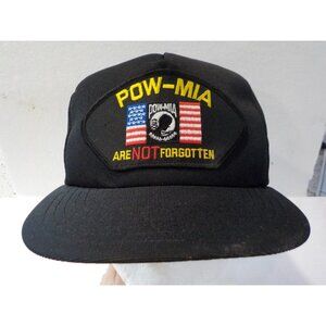 POW-MIA Are Not Forgotten Embroidered Snapback Black Hat Ball Cap HMC Honors